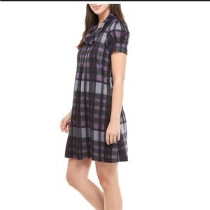 Jessica Howard Purple/Black Plaid Dress-XL